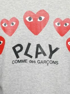 Comme Des Garçons PLAY T251 Red Heart Track Jacket Grey In Grey -Hervia Shop ajk00709 1