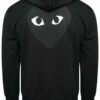 Comme Des Garçons PLAY T254 Black Heart Zip Up Hoodie In Black