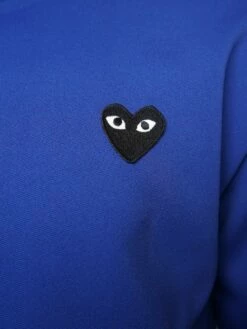 Comme Des Garçons PLAY T255 Black Heart Track Jacket Blue In Navy -Hervia Shop ajk09966 1