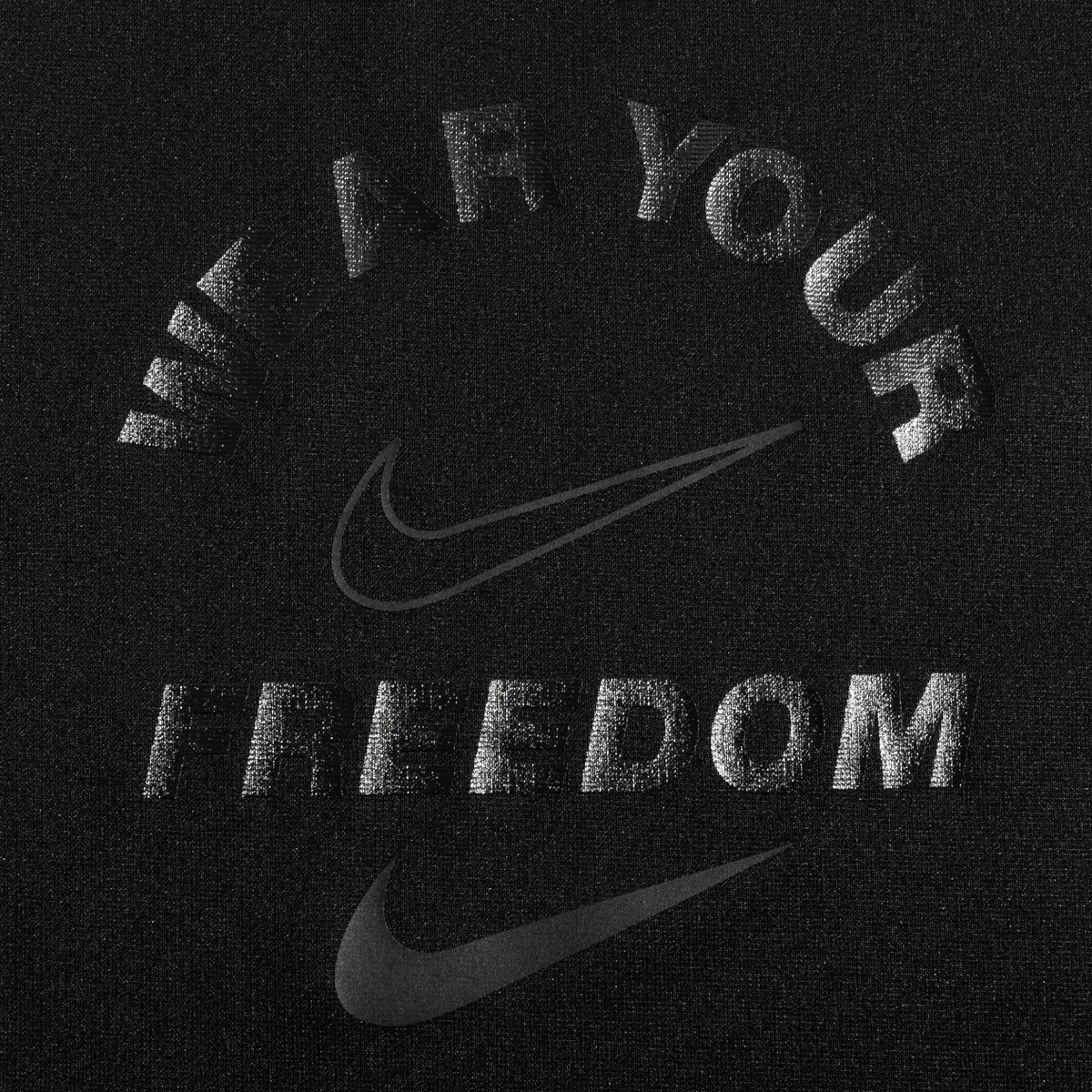 Comme Des Garçons BLACK Nike X COMME Des GARÇONS BLACK Tonal Print T-Shirt In Black 2 Comme Des Garçons BLACK Nike X COMME Des GARÇONS BLACK Tonal Print T-Shirt In Black - Image 2