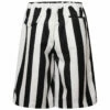 Comme Des Garçons BLACK Stripped Print Shorts In Black/white