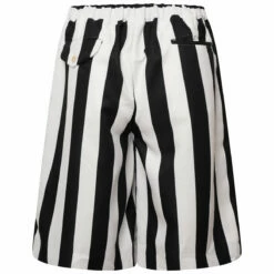Comme Des Garçons BLACK Stripped Print Shorts In Black/white
