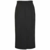 Raf Simons Button Front Bow Detail Pencil Skirt In Black