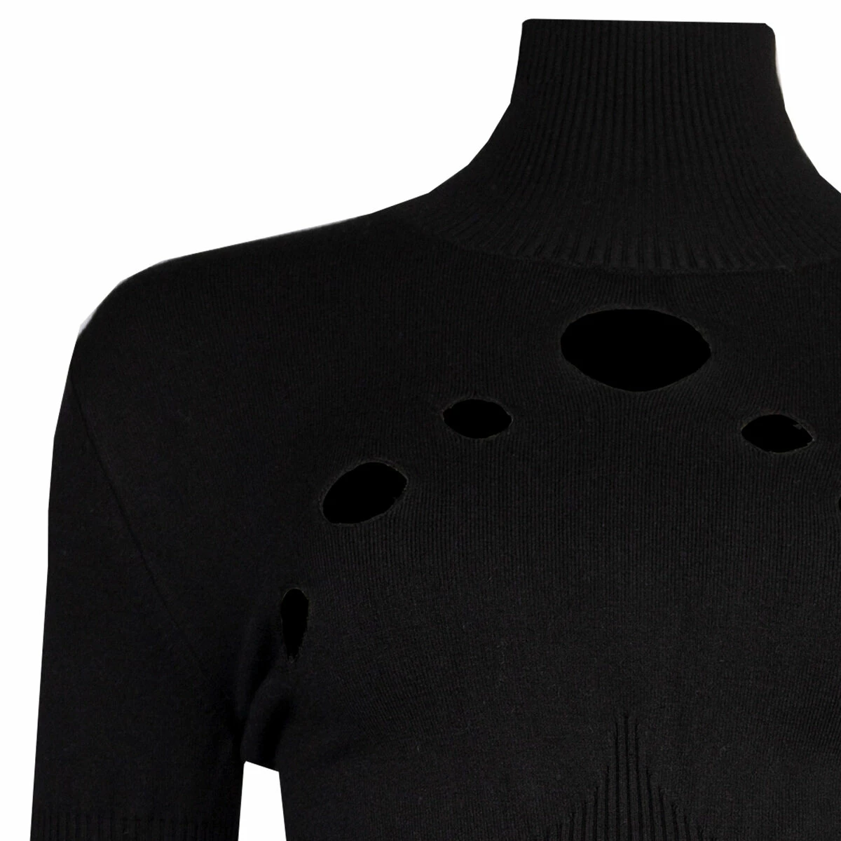 Jean Paul Gaultier Open-Worked Knit Sweater In Black 2 Jean Paul Gaultier Open-Worked Knit Sweater In Black - Image 2