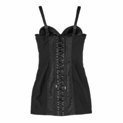 Jean Paul Gaultier The Iconic Mini Conical Corset Dress In Black
