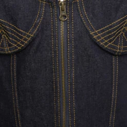 Jean Paul Gaultier Lace-Up Denim Corset In Denim -Hervia Shop hervia.com 23 12 f st012 d004 55 corset with top stitches details col. 55 indigo 1685108776 2AJ9288