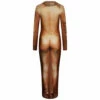 Jean Paul Gaultier The Long Nude Body Tattoo Midi Dress In Nude