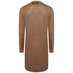 Raf Simons Long Sleeve Knit Dress In Camel