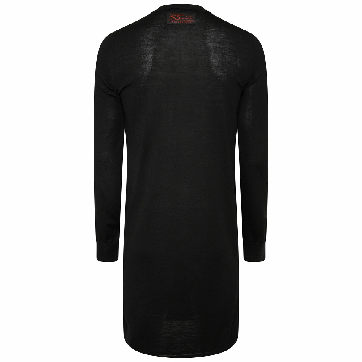Raf Simons Long Sleeve Knit Dress In Black 1 Raf Simons Long Sleeve Knit Dress In Black