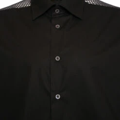 Raf Simons Classic Shirt With Net Panel In Black 5 Raf Simons Classic Shirt With Net Panel In Black -Hervia Shop hervia.com 231 m256 10000 9983 classic shirt with net insert col. black dark grey 1684937635 2AJ7903