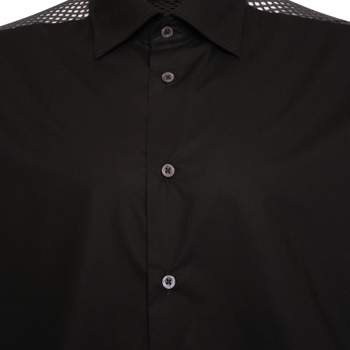 Raf Simons Classic Shirt With Net Panel In Black 3 Raf Simons Classic Shirt With Net Panel In Black - Image 3
