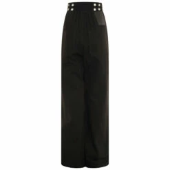 Raf Simons Wide Leg Pants With Eyelets In Black