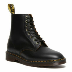 Dr. Martens 1460 Pascal Lace Up Boots In Black -Hervia Shop hervia.com 27712001 1460 pascal black vintage smooth 1664894067DR3