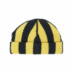 Charles Jeffrey LOVERBOY Striped Ears Beanie In Black/yellow Y-3