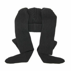 Charles Jeffrey LOVERBOY Extra Long Rabbit Ears Beanie In Black