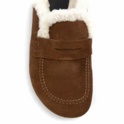 JW Anderson Shearling Loafer Mules In Brown -Hervia Shop hervia.com anm36516b 14034 502 loafer mules vanilla 1632328873qwsed 0001 Layer 9