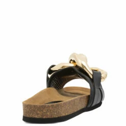 JW Anderson Chain Slide Sandals In Black -Hervia Shop hervia.com anw36015a 12140 999 chain slides black 1629450141 MG 0900