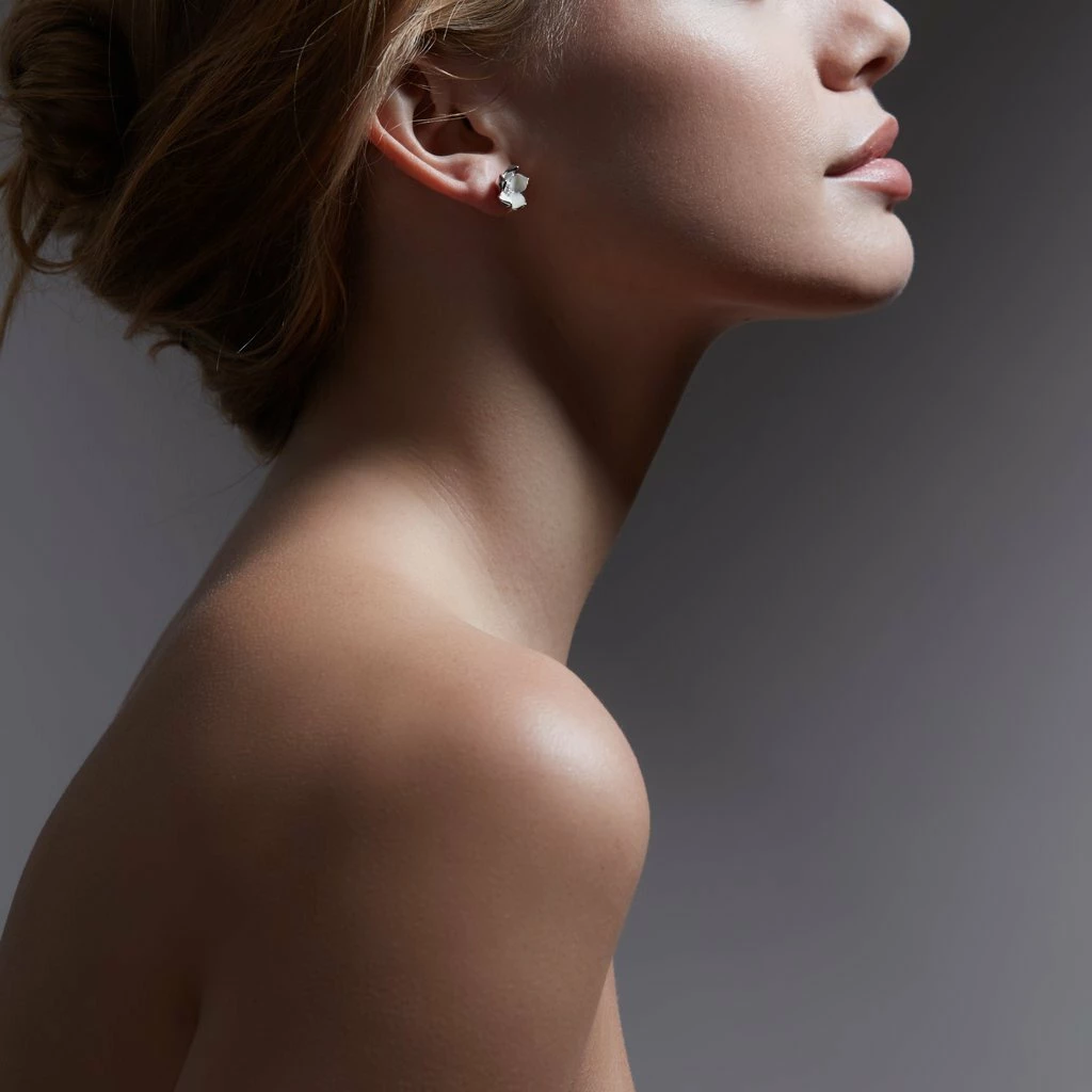 Shaun Leane Silver Cherry Blossom Diamond Large Flower Earrings In Silver 1 Shaun Leane Silver Cherry Blossom Diamond Large Flower Earrings In Silver