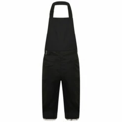 Comme Des Garçons BLACK Below-Knee Open-Back Dungarees In Black