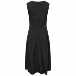 Comme Des Garçons BLACK Gabardine Wool Dress In Black