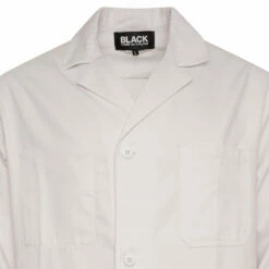 Comme Des Garçons BLACK Denim Long Jacket In White X Black -Hervia Shop hervia.com comme des gar ons black denim long jacket 1658824220DSC02609 copy