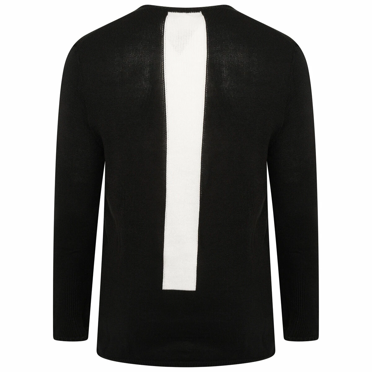 Comme Des Garçons BLACK Striped Back Sweater In Black 1 Comme Des Garçons BLACK Striped Back Sweater In Black
