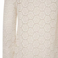 Comme Des Garçons Comme Des Garçons Cotton Lace Jacket In Off White -Hervia Shop hervia.com comme des gar ons comme des gar ons ri j033 s22 ladies jacket col. 2 1651576669DSC05099