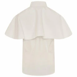 Comme Des Garçons Comme Des Garçons Sleeveless Shirt With Short Cape In White
