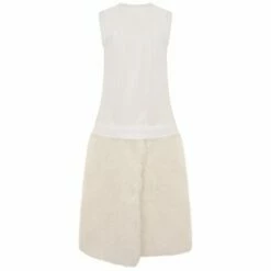 Comme Des Garçons Girl Midi Sheer Taffeta Dress In White