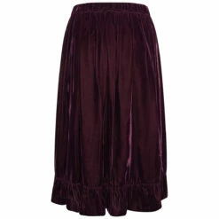 Comme Des Garçons Girl Velvet Frill Midi Skirt In Purple