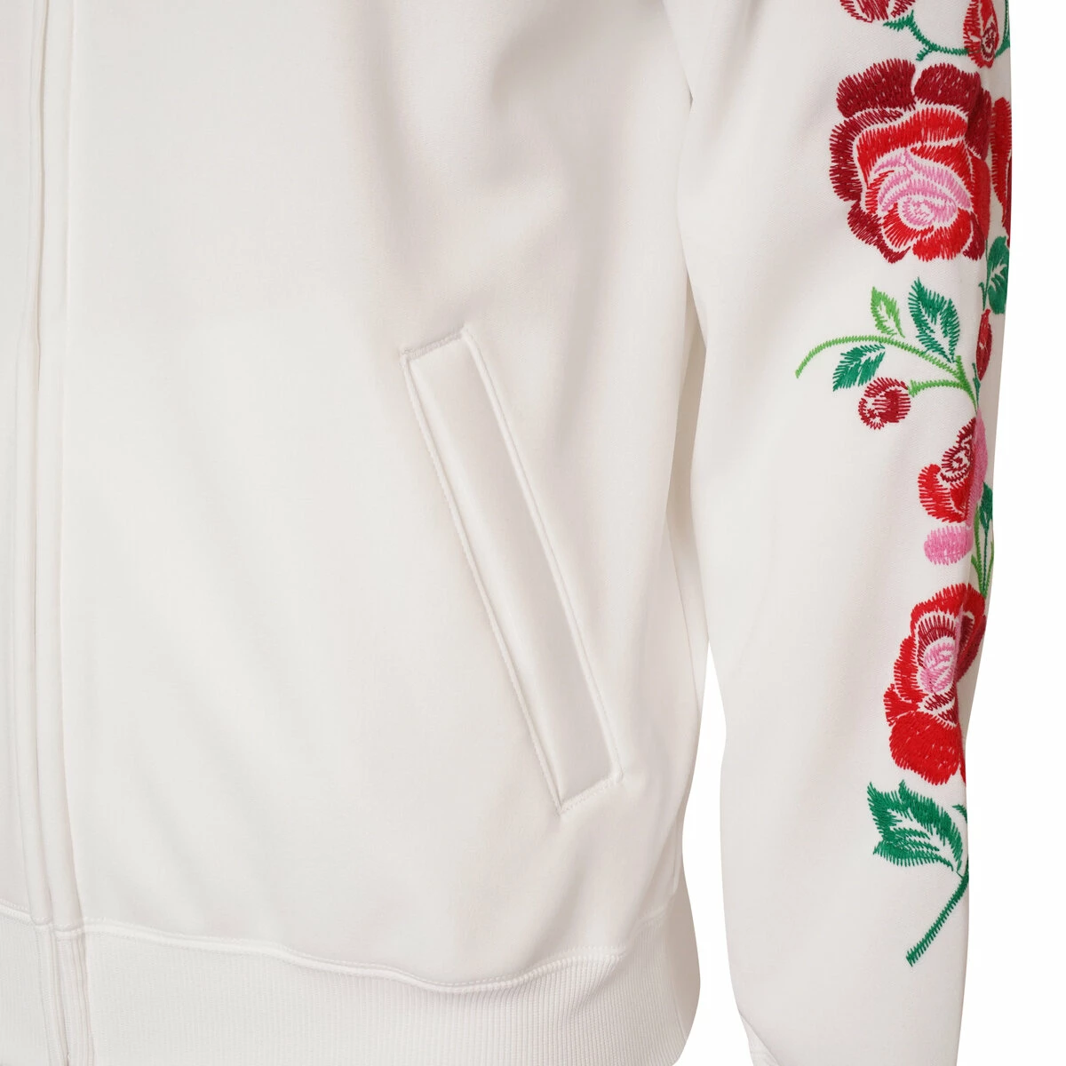 Comme Des Garçons Homme Plus Floral Detail Hoodie In White 2 Comme Des Garçons Homme Plus Floral Detail Hoodie In White - Image 2