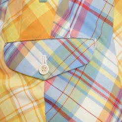 Comme Des Garçons Homme Plus Check-Pattern / Patchwork Trousers In Blue/yellow -Hervia Shop hervia.com comme des gar ons homme plus pk p002 s23 mens pants col. 1 1682686152 2AJ7202