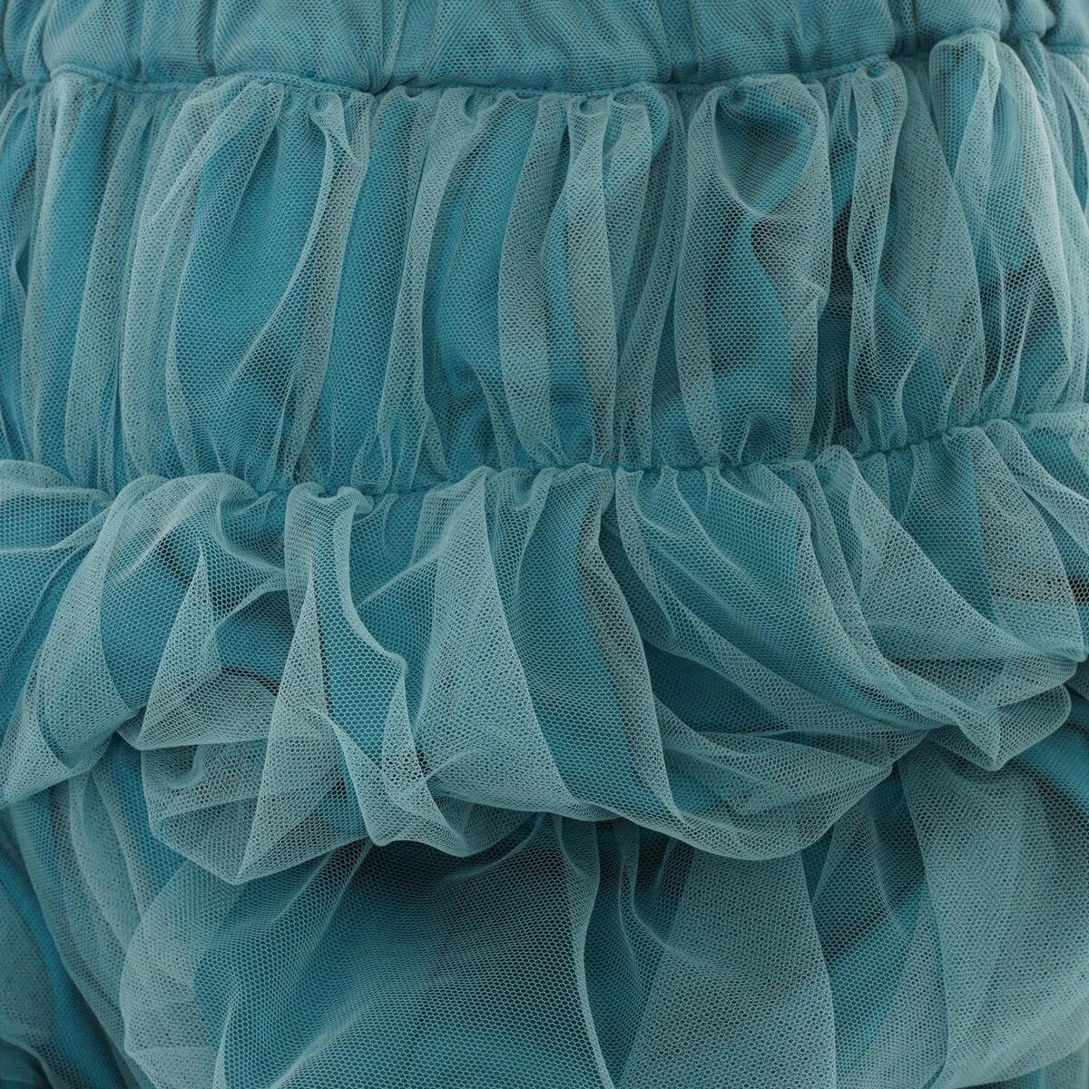 Comme Des Garçons Noir Kei Ninomiya Ruched Tulle Midi Skirt In Turquoise 3 Comme Des Garçons Noir Kei Ninomiya Ruched Tulle Midi Skirt In Turquoise - Image 3