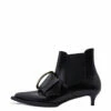 Comme Des Garcons Comme Des Garçons Oversized-Buckle Ankle Boots In Black/gold