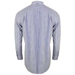 Comme Des Garçons PLAY B018 Black Heart Striped Shirt In Blue