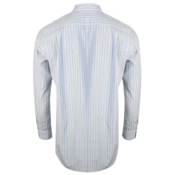 Comme Des Garçons PLAY B020 Black Heart Striped Shirt In Blue