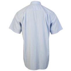 Comme Des Garçons PLAY B022 Black Heart Striped Shirt In Blue