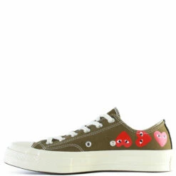 Comme Des Garçons PLAY K117 Converse Chuck Taylor Low Khaki In Khaki