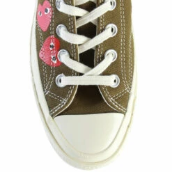 Comme Des Garçons PLAY K117 Converse Chuck Taylor Low Khaki In Khaki -Hervia Shop hervia.com comme des gar ons play k117 low chuck taylor col 1 1553101682PLAY 9.3