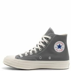 Comme Des Garçons PLAY K122 Converse Chuck Taylor High Sneakers Grey In Grey