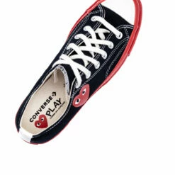 Comme Des Garçons PLAY K123 Converse Chuck Taylor Red Sole Low Black In Black -Hervia Shop hervia.com comme des gar ons play k123 converse chuck taylor red sole low black 1651151106K123 Converse Chuck Taylor Red Sole Low BLACK 5