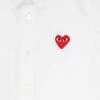 COMME DES GARÇONS PLAY Kids Red Heart Shirt In White