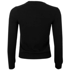 Comme Des Garçons PLAY N017 Black Heart V-Neck Jumper Black In Black