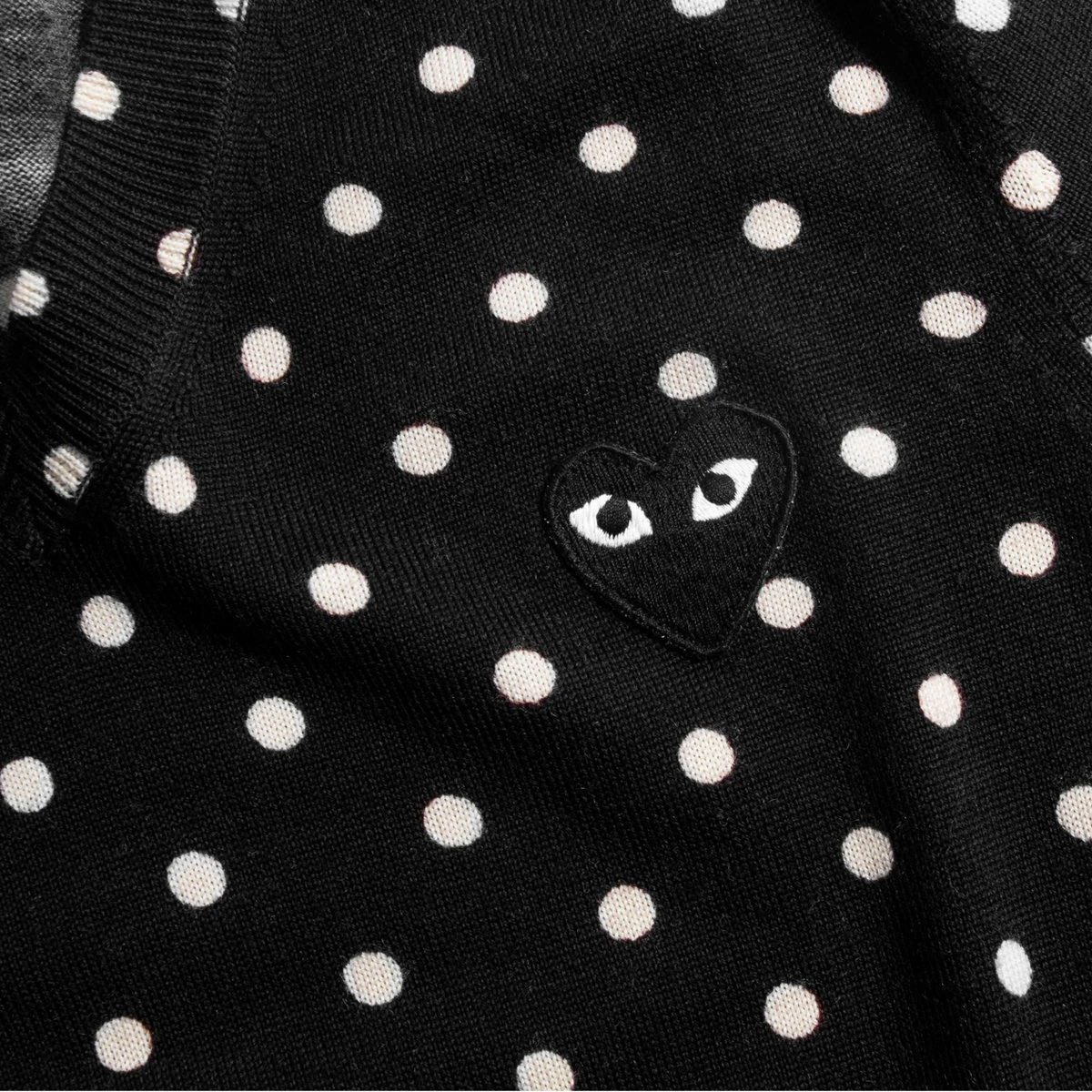 Comme Des Garçons PLAY N035 Polka Dot Jumper Black In 1 2 Comme Des Garçons PLAY N035 Polka Dot Jumper Black In 1 - Image 2