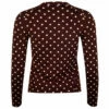 Comme Des Garçons PLAY N035 Polka Dot Jumper Maroon In Brown
