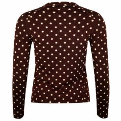 Comme Des Garçons PLAY N035 Polka Dot Jumper Maroon In Brown