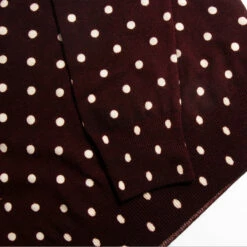 Comme Des Garçons PLAY N035 Polka Dot Jumper Maroon In Brown -Hervia Shop hervia.com comme des gar ons play n035 polka dot jumper maroon 16076132575324.3