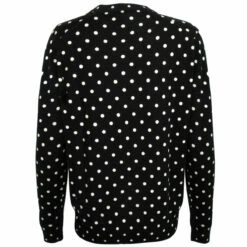 Comme Des Garçons PLAY N036 Polka Dot V-Neck Jumper Navy In Navy