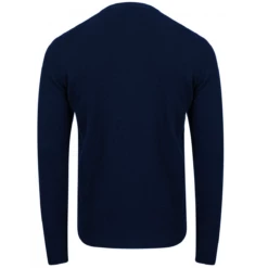 Comme Des Garçons PLAY N060 White Heart V-Neck Jumper Navy In Navy