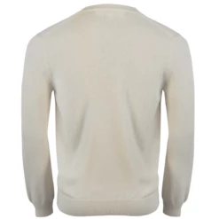 Comme Des Garçons PLAY N064 White Heart V-Neck Jumper Camel In Beige